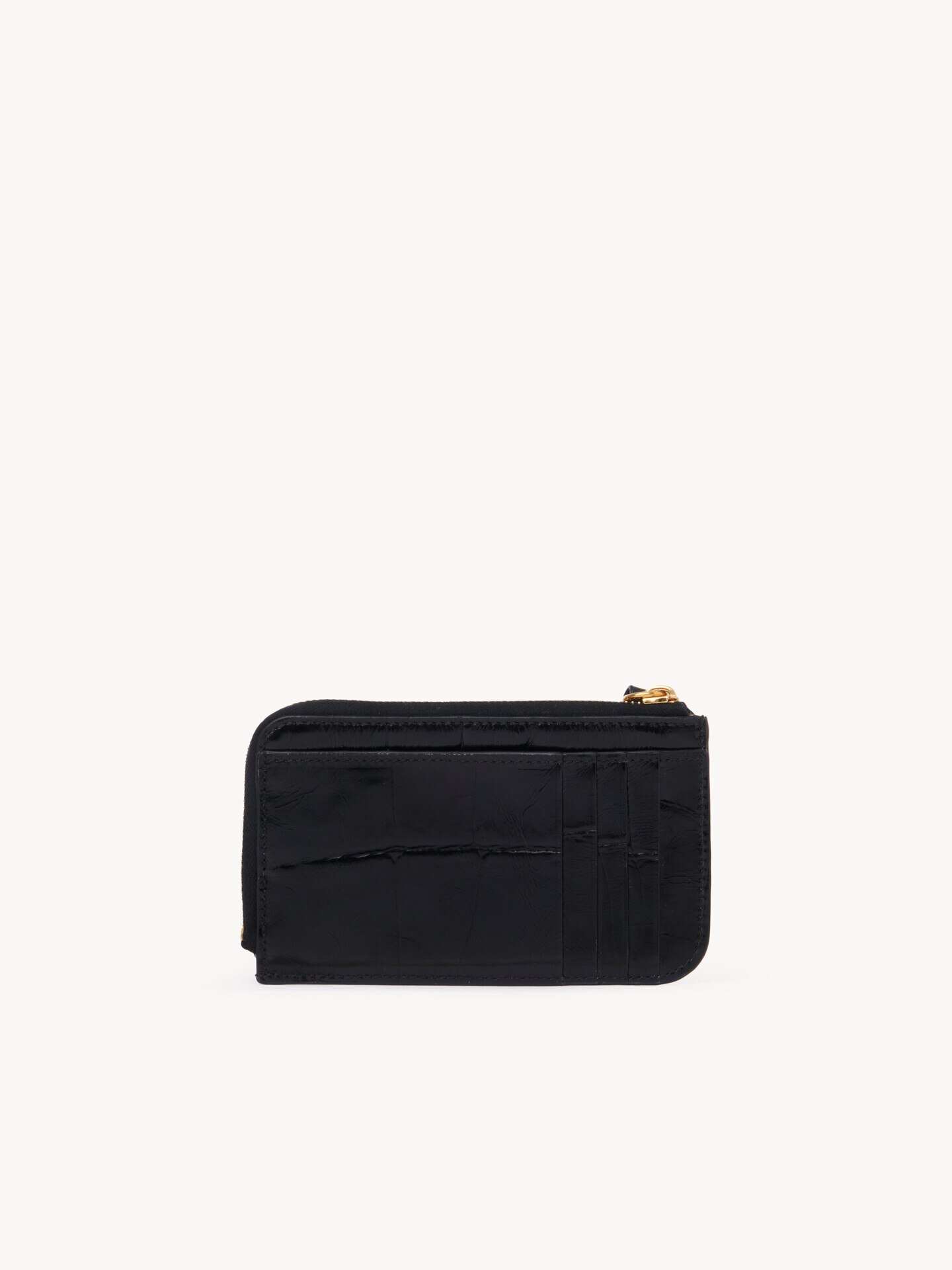 Alphabet wallet in croco-effect leather - 4