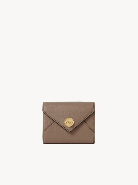 Small Envelope tri-fold in grained leather