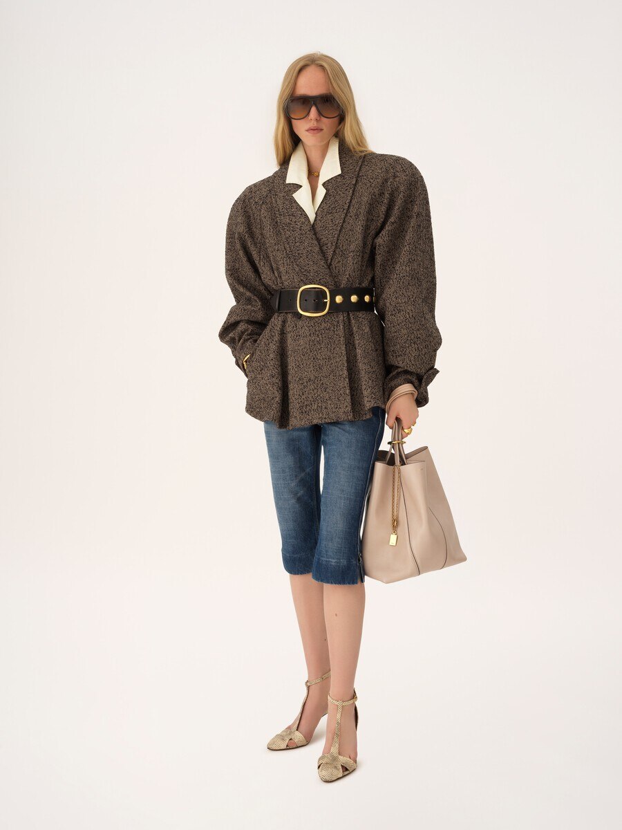 Chlo&eacute; Spin tote bag in grained leather - 3
