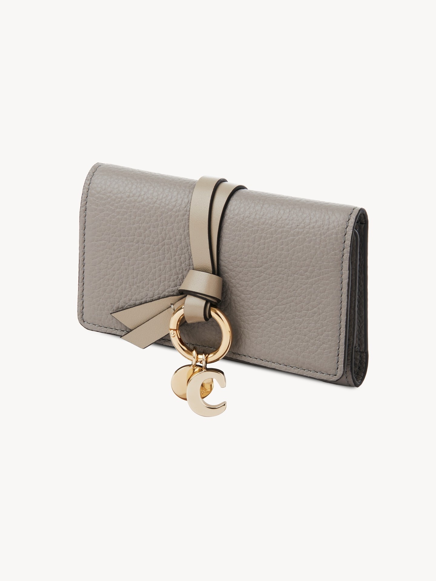 Alphabet key case in grained leather  - 4