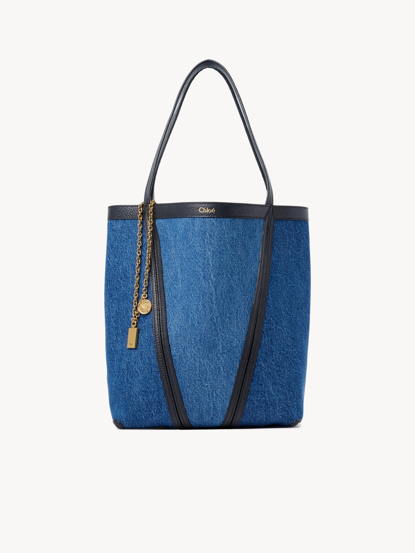 Chlo&eacute; Spin tote bag in denim - 1