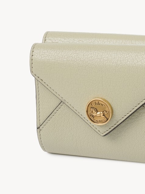 Small Envelope tri-fold in grained leather