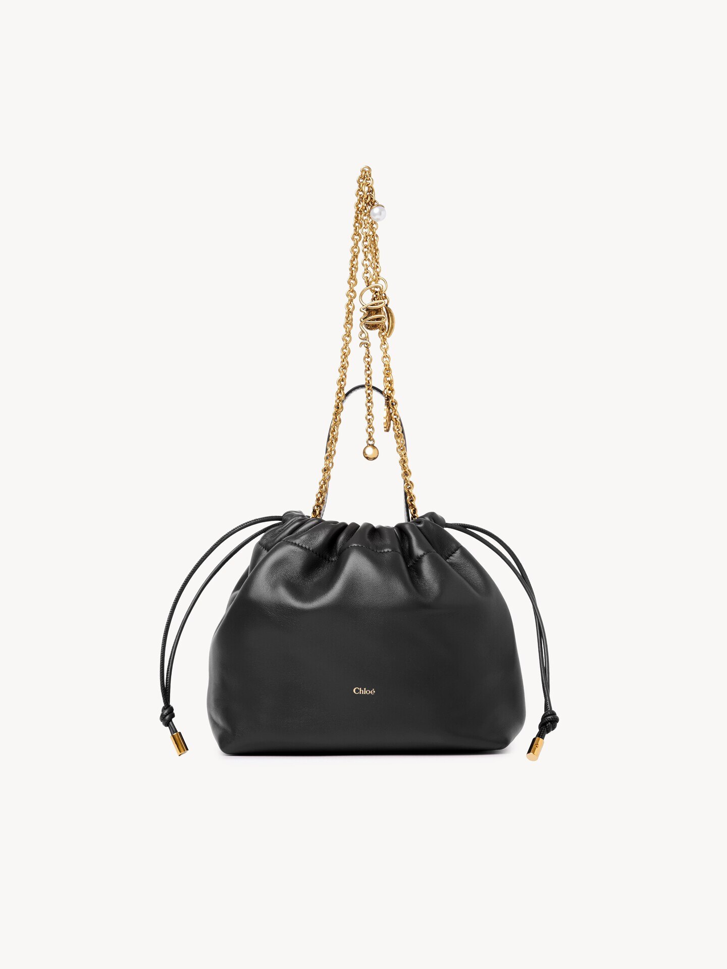 Bolso de hombro peque&ntilde;o Chlo&eacute; Icons con cadena de cuero suave - 2