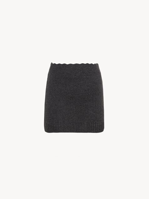 Fitted mini skirt in a wool & cashmere knit