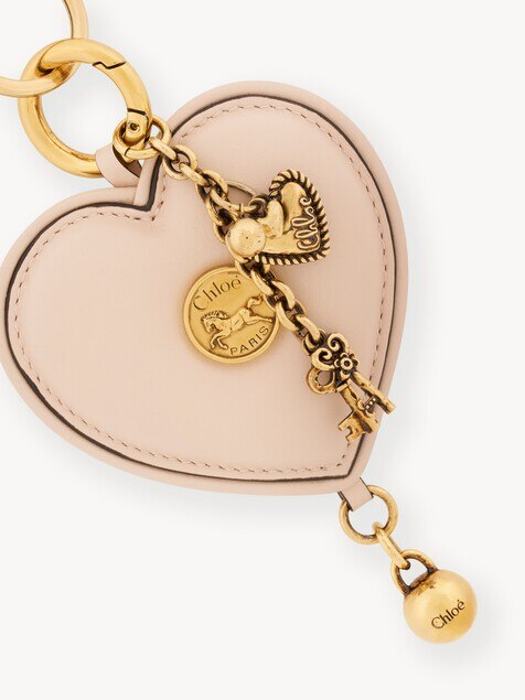 Chlo&eacute; Symbols Heart bag charm in soft leather