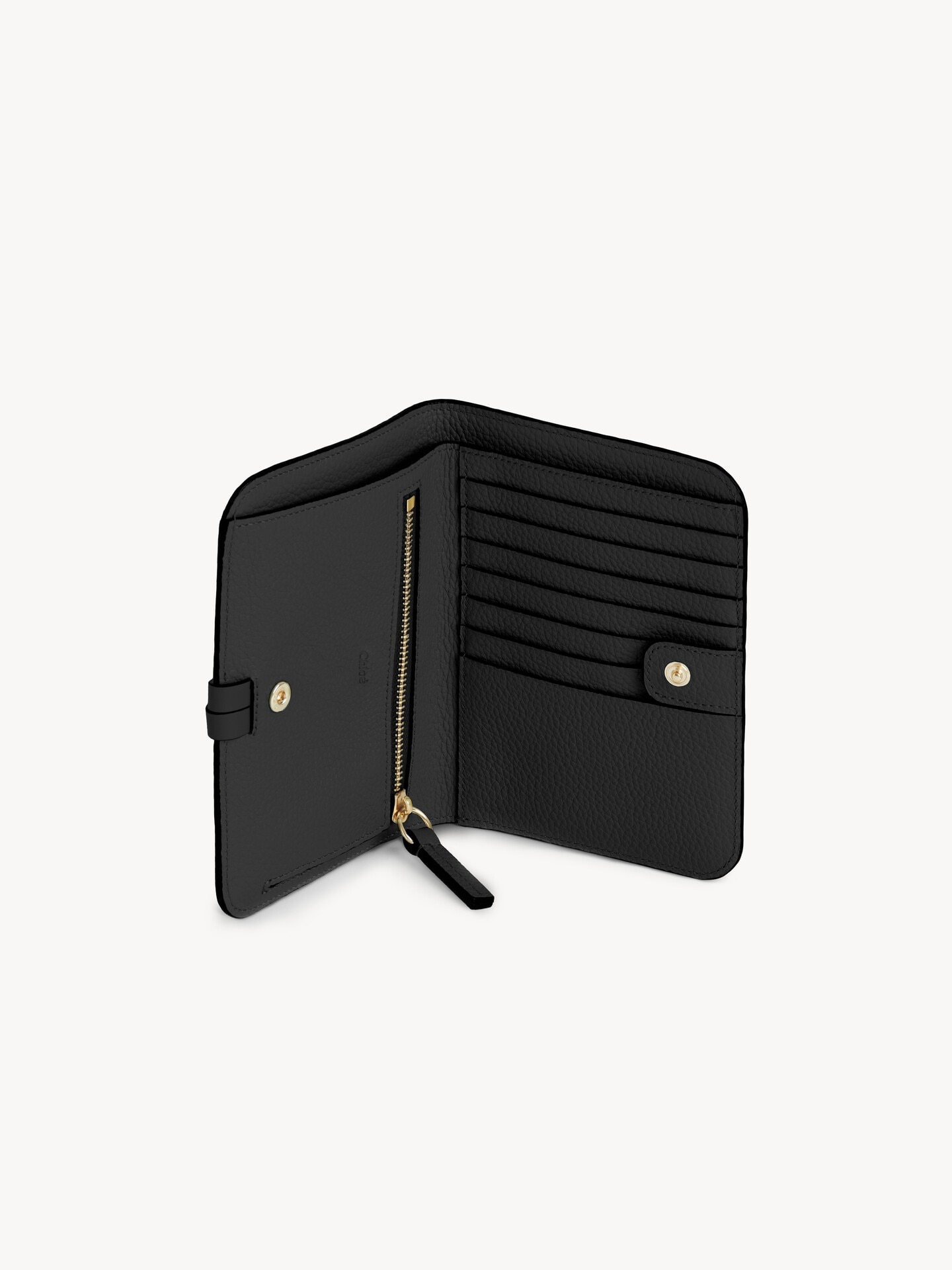 Alphabet bi-fold wallet in grained leather - 5