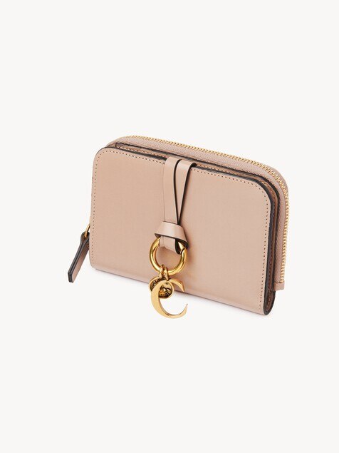 Alphabet bifold wallet in shiny leather