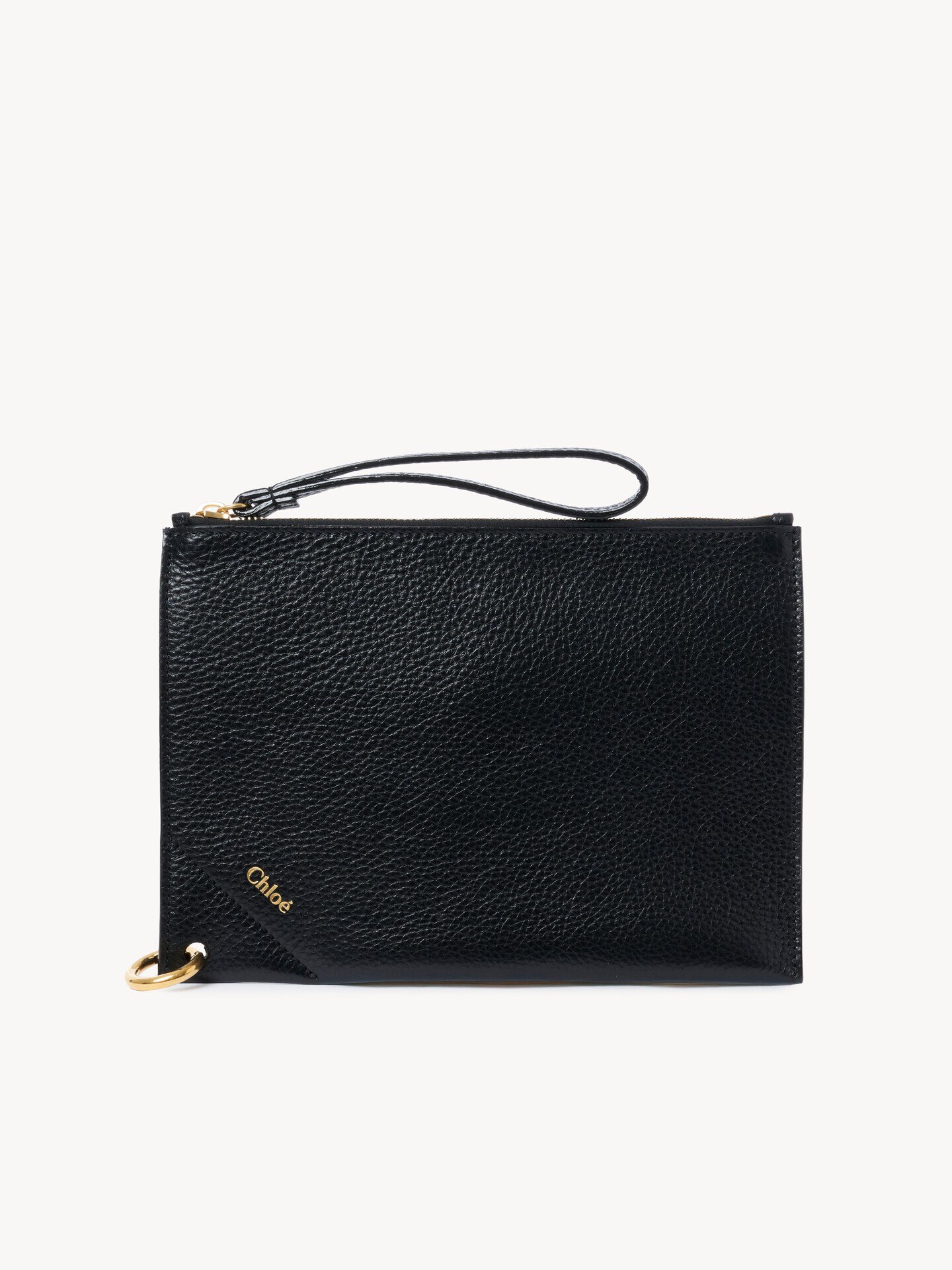 Chlo&eacute; Spin zipped pouch in grained leather - 2