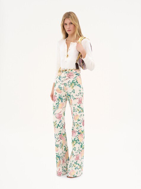 High-rise flare jeans in denim