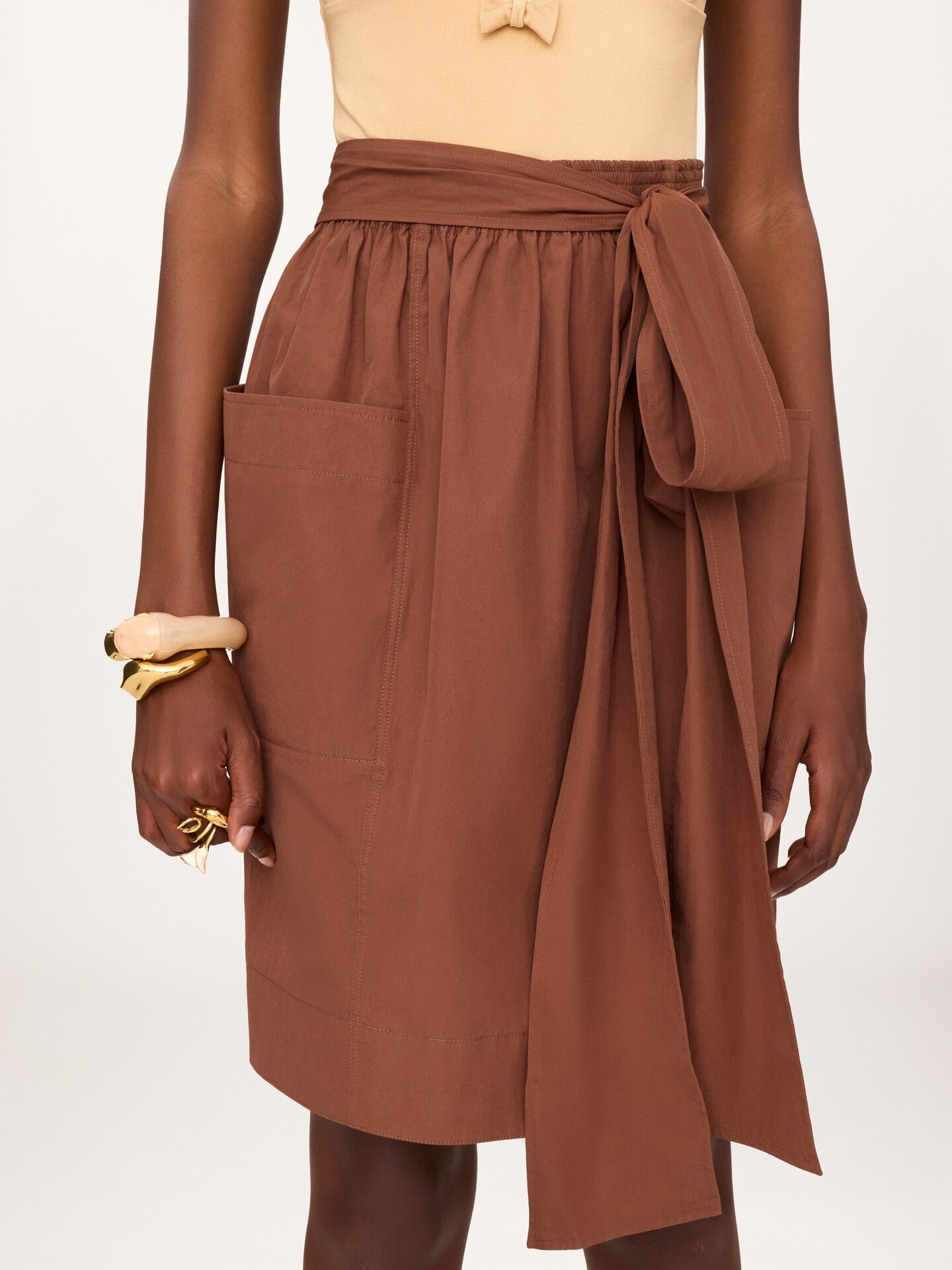 Cotton poplin pencil skirt - 6