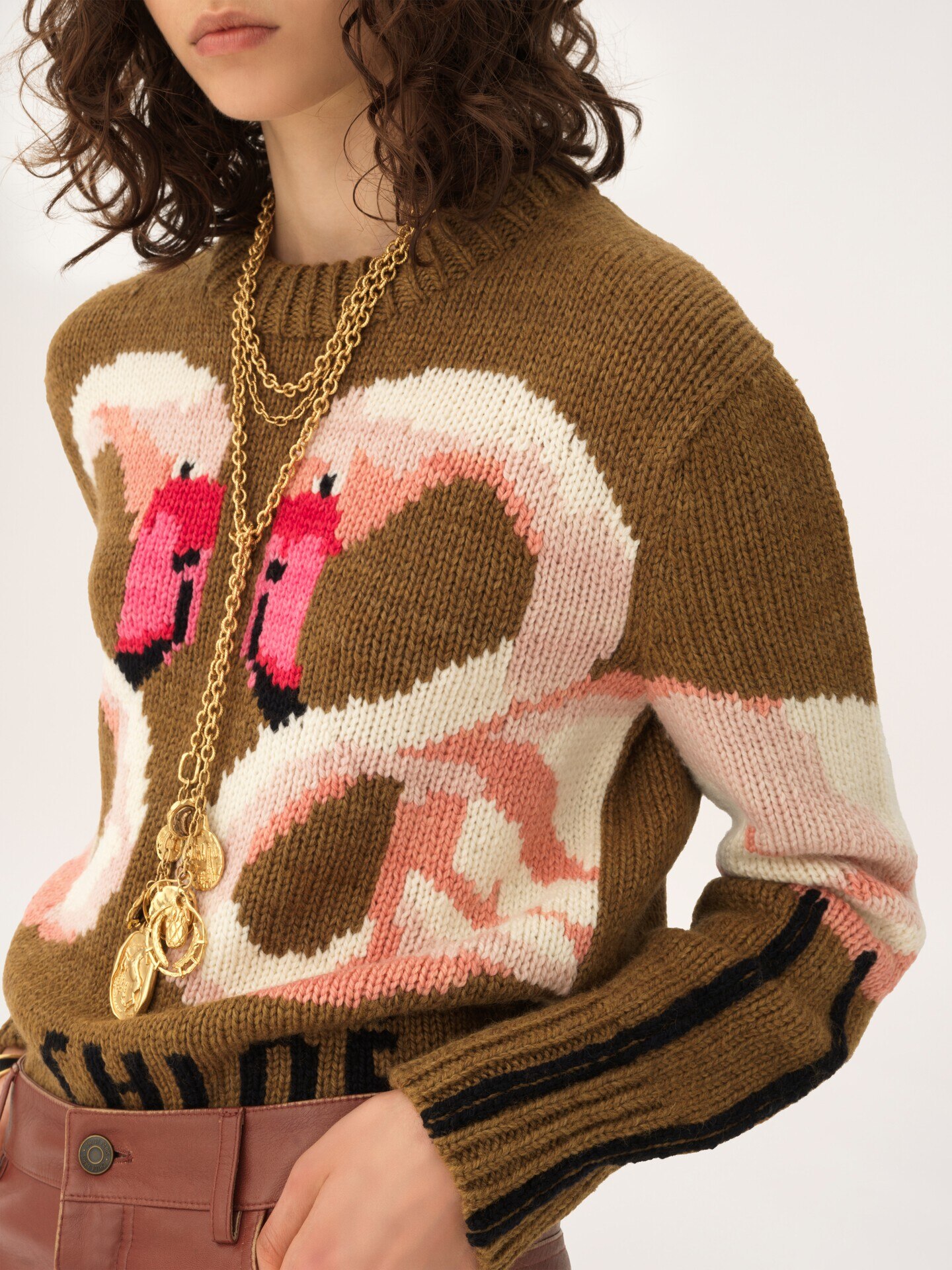 Crew-neck logo jumper in a wool knit - 6