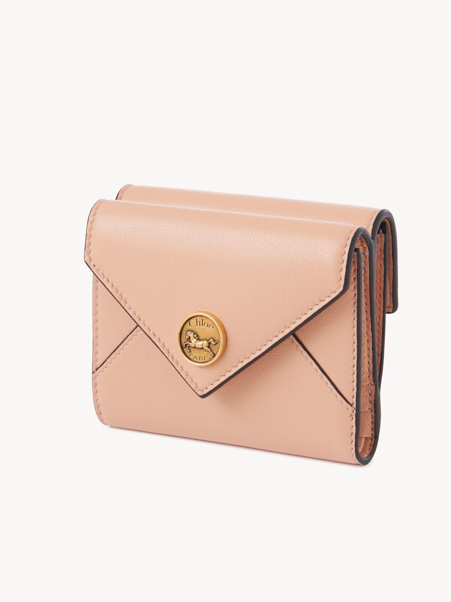 Small Envelope tri-fold in grained leather - 3