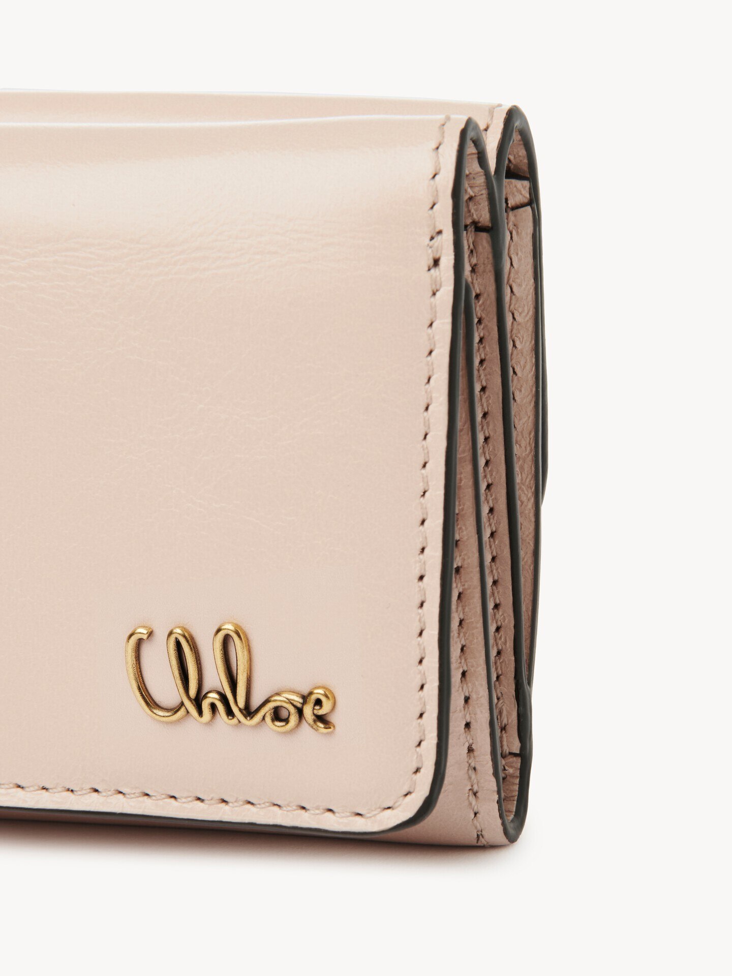 Mini Chlo&eacute; Iconic tri-fold in shiny leather - 6
