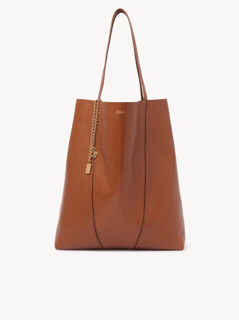 Large Chlo&eacute; Spin tote bag in grained leather