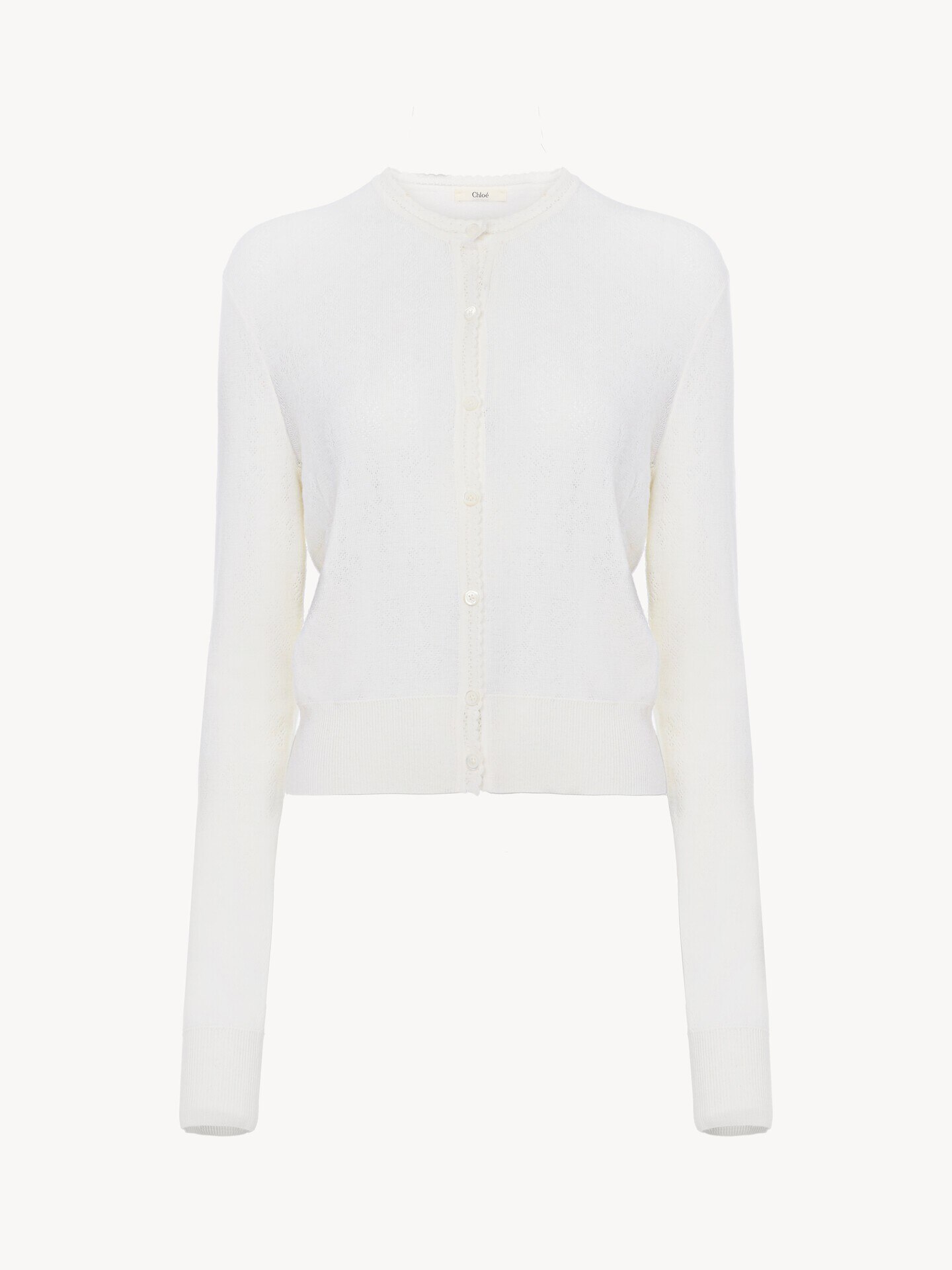 Fitted cardigan in a wool knit - 2