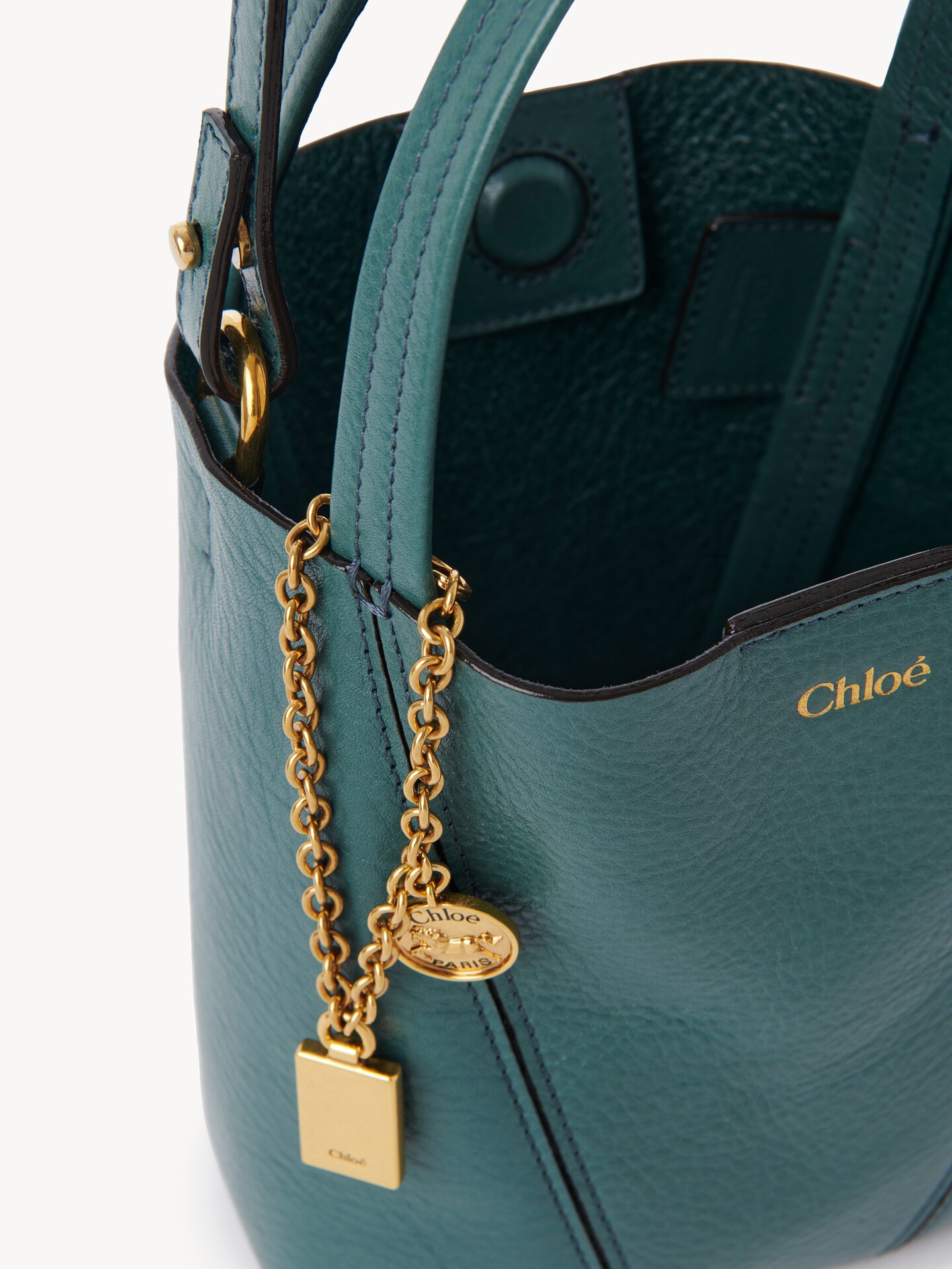 Bolso tote peque&ntilde;o Chlo&eacute; Spin de cuero granulado - 6