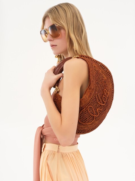 Bolso hobo Summer Banana de rafia