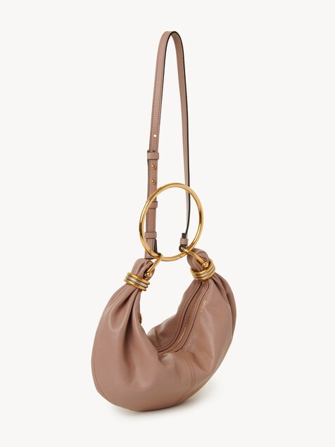 Bolso hobo Bracelet peque&ntilde;o de cuero granulado