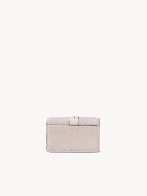 Alphabet card holder in grained leather