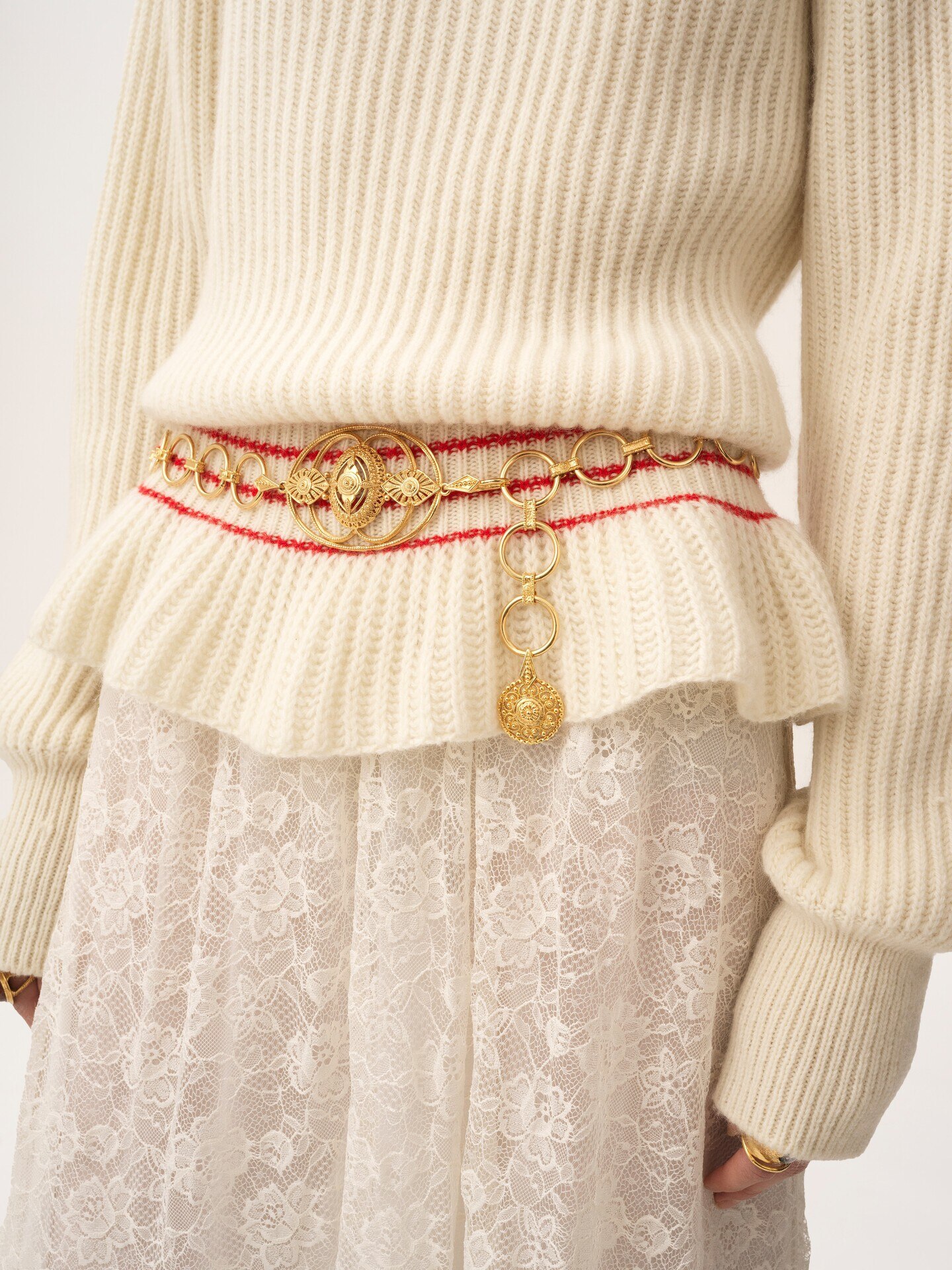 Oversized logo turtleneck jumper in a wool & mohair knit - 8