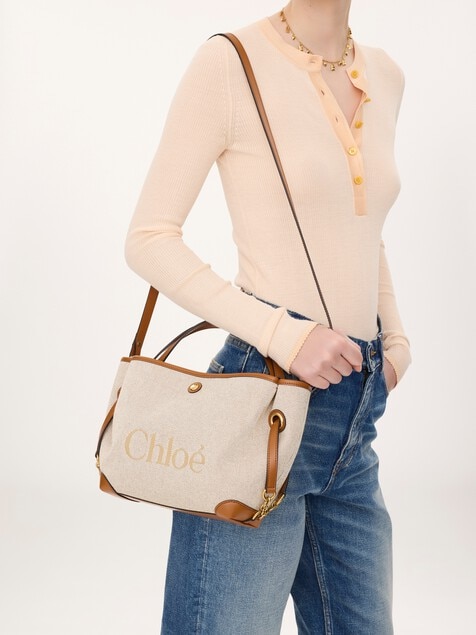 Small Chlo&eacute; Clover double carry bag in canvas