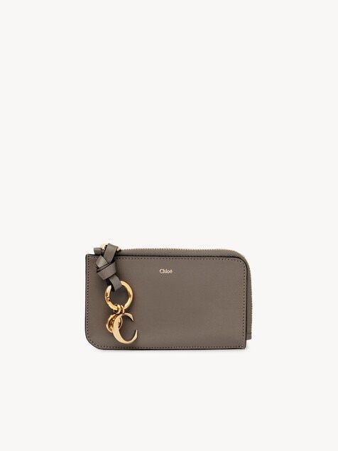 Alphabet wallet in shiny leather