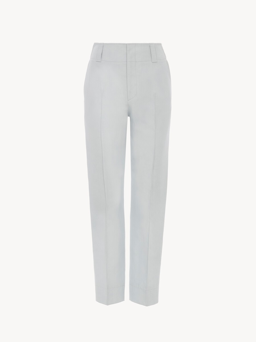 Cigarette pants in a linen-cotton mix - 1