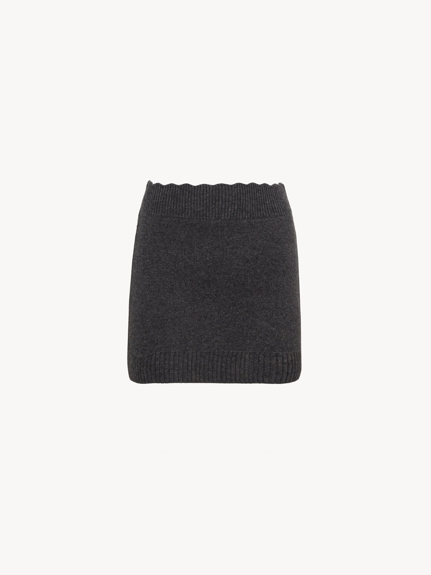 Fitted mini skirt in a wool & cashmere knit - 2