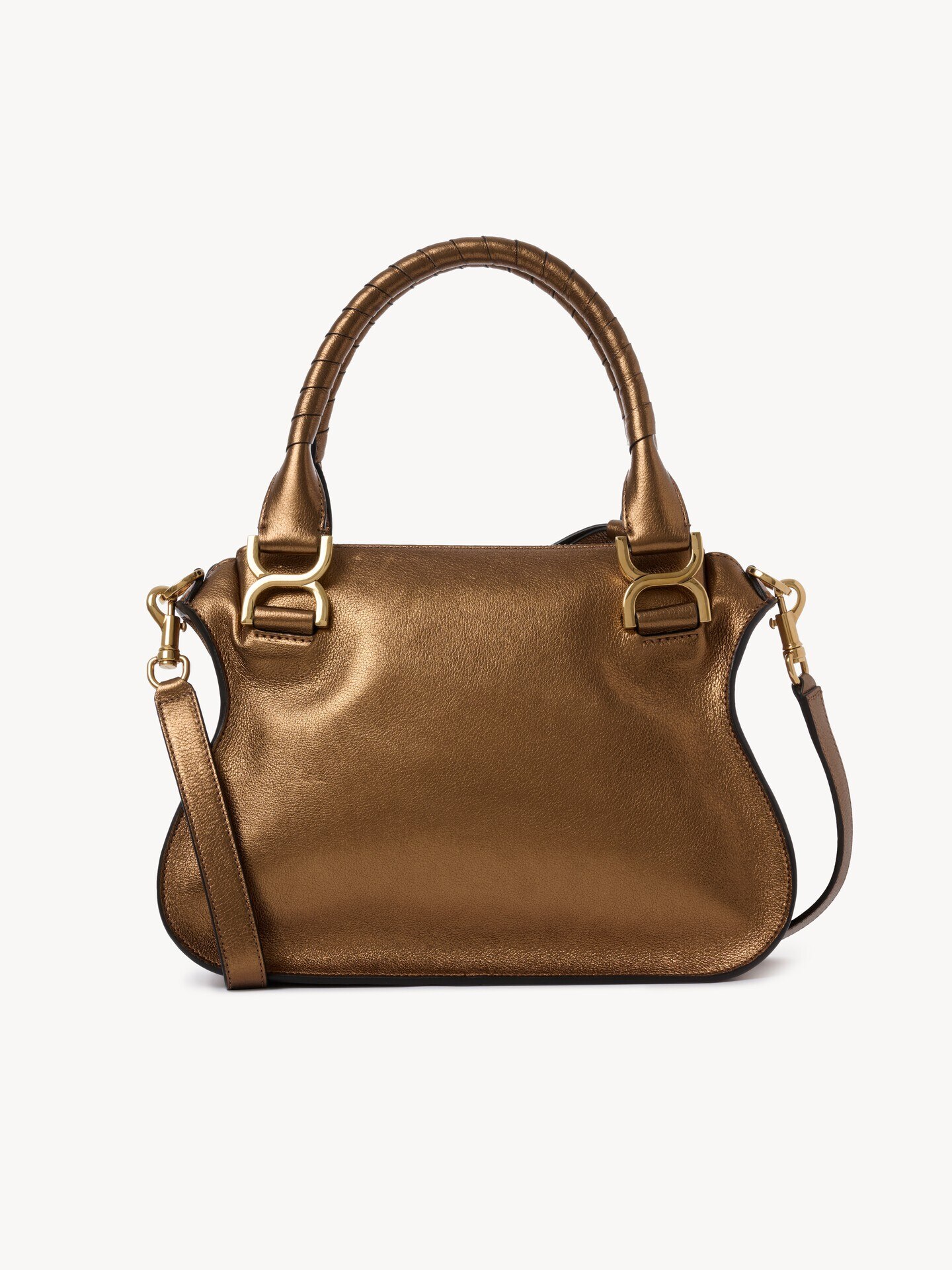 Small Marcie bag in metallic leather - 7