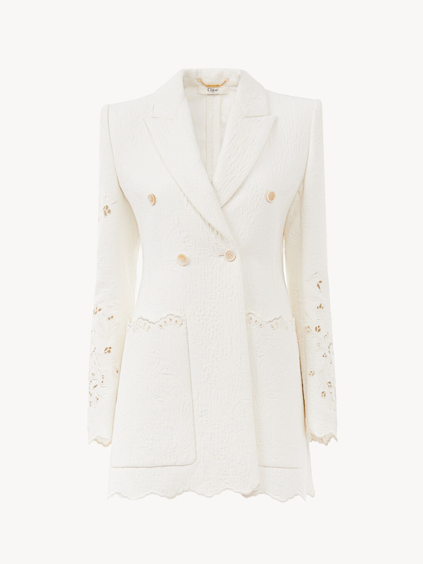 Double-breasted tailored jacket in a cotton mix - 2