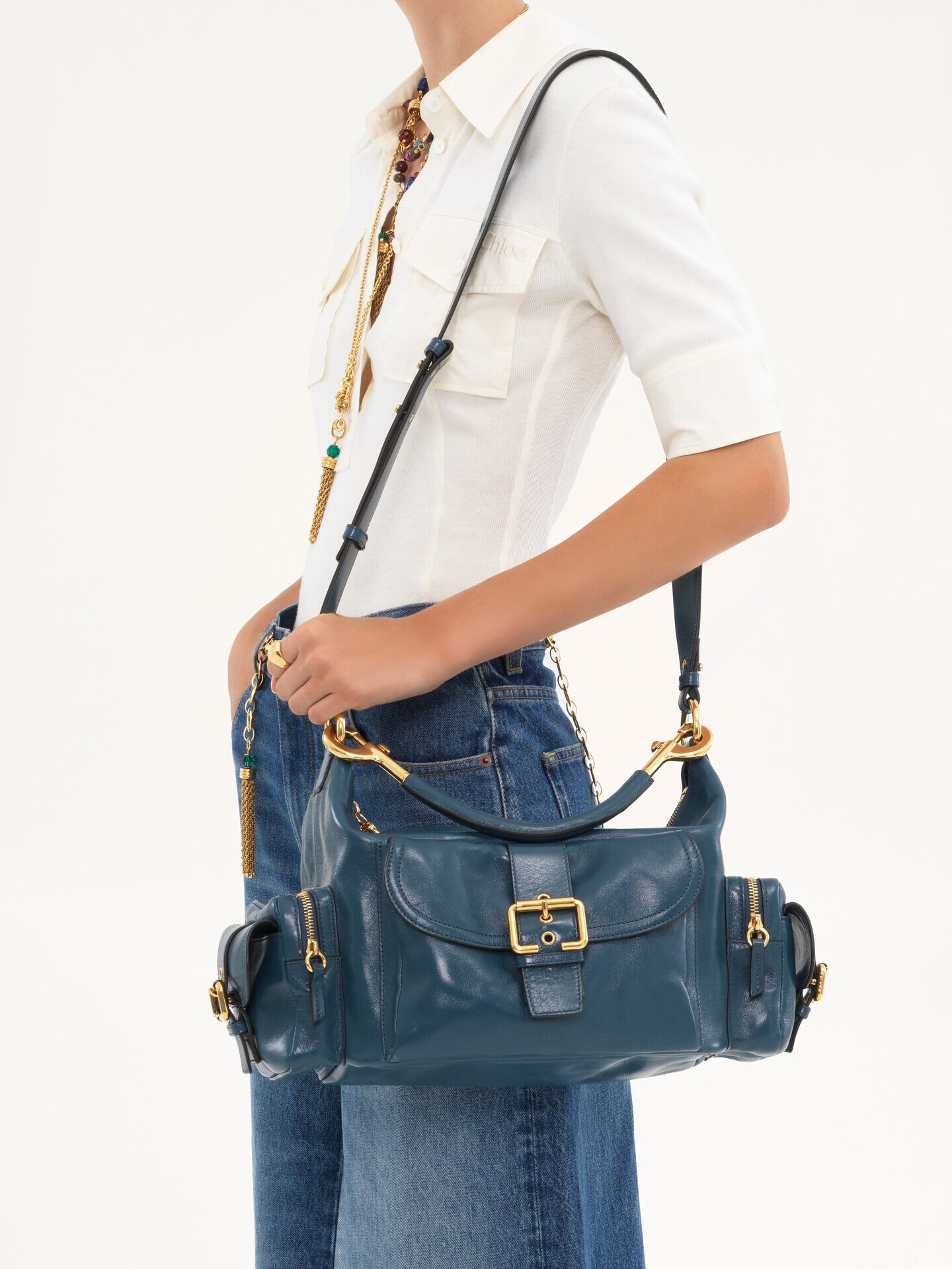 Camera bag in shiny leather - 3