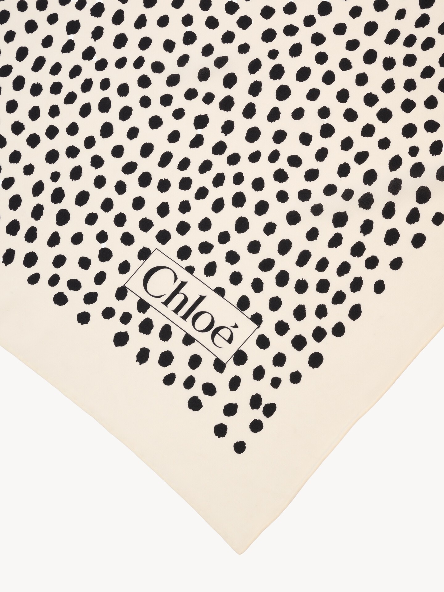 The Chlo&eacute; Spotted square scarf in silk - 3