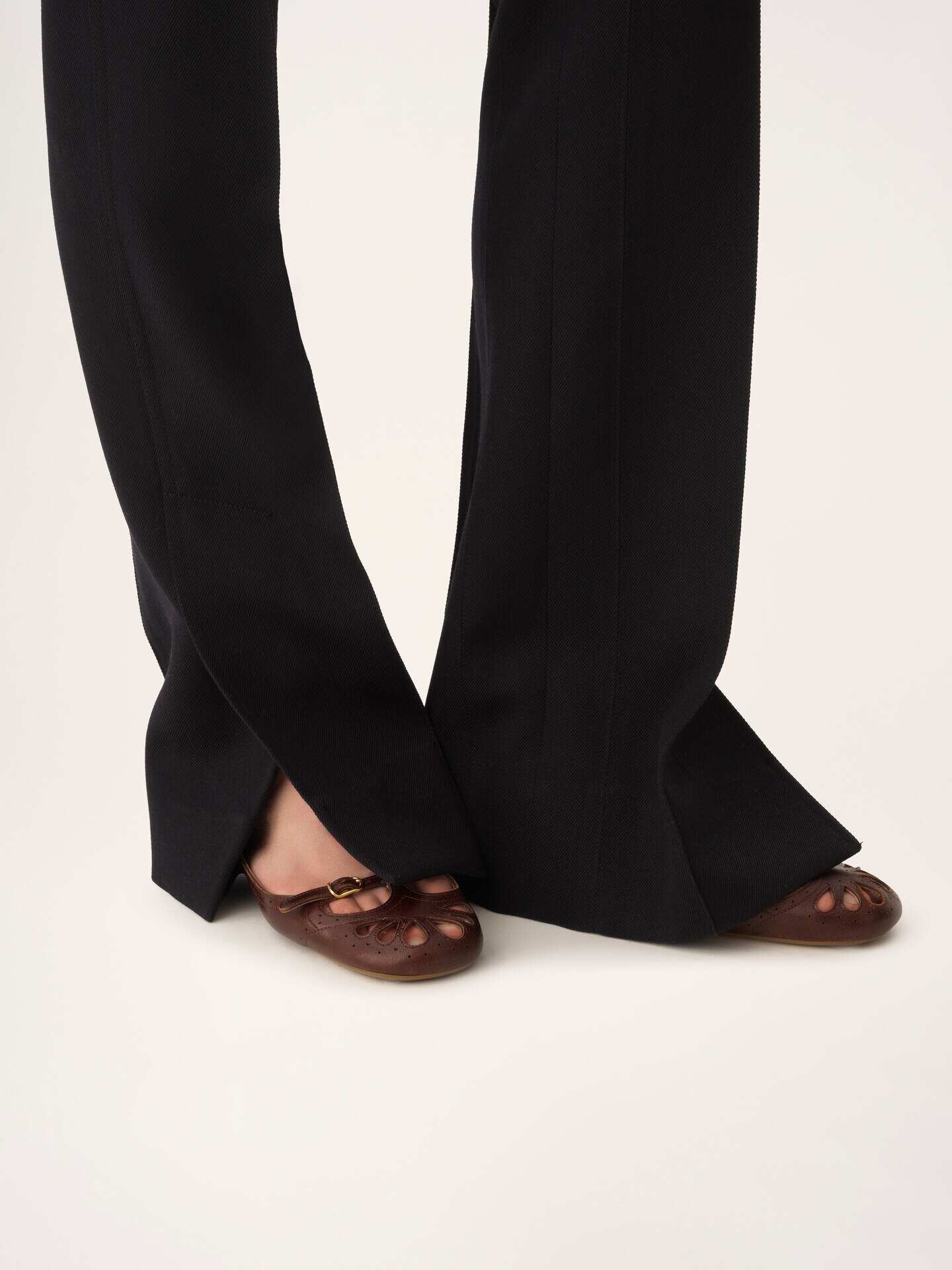 Pantalones de sastre de gabardina de lana - 5