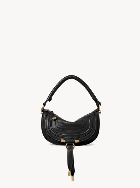 Minibolso de hombro Marcie de cuero suave