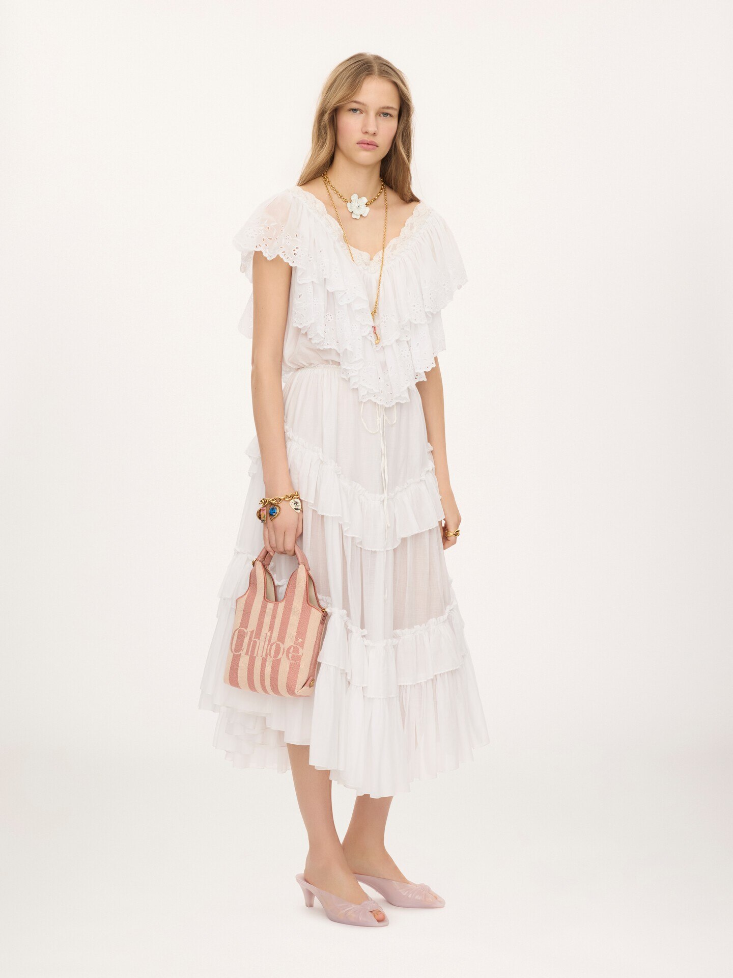 Minibolso tote Chlo&eacute; Stripy de jacquard - 8