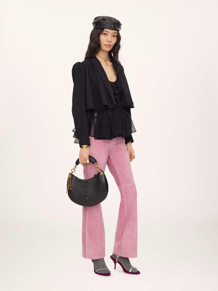 Small Chlo&eacute; Banana zipped hobo in soft leather - 8