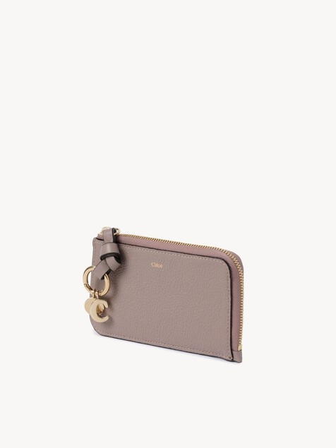 Alphabet wallet in grained leather