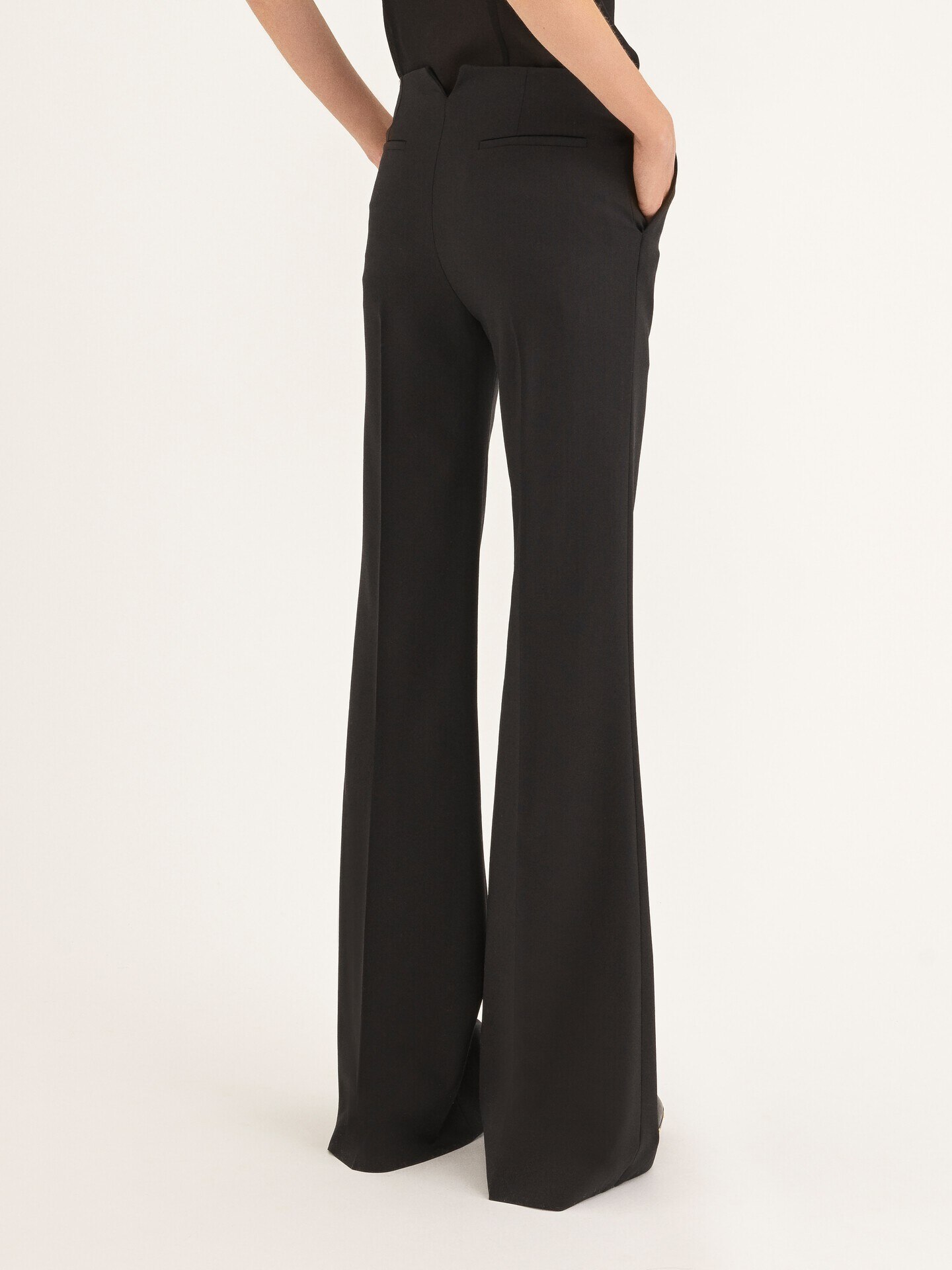 Flared trousers in stretch wool - 12