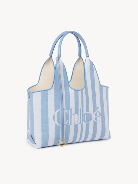 Chlo&eacute; Stripy east-west tote bag in jacquard
