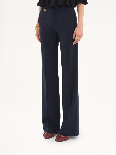 Pantalones de sastre juveniles de lana el&aacute;stica