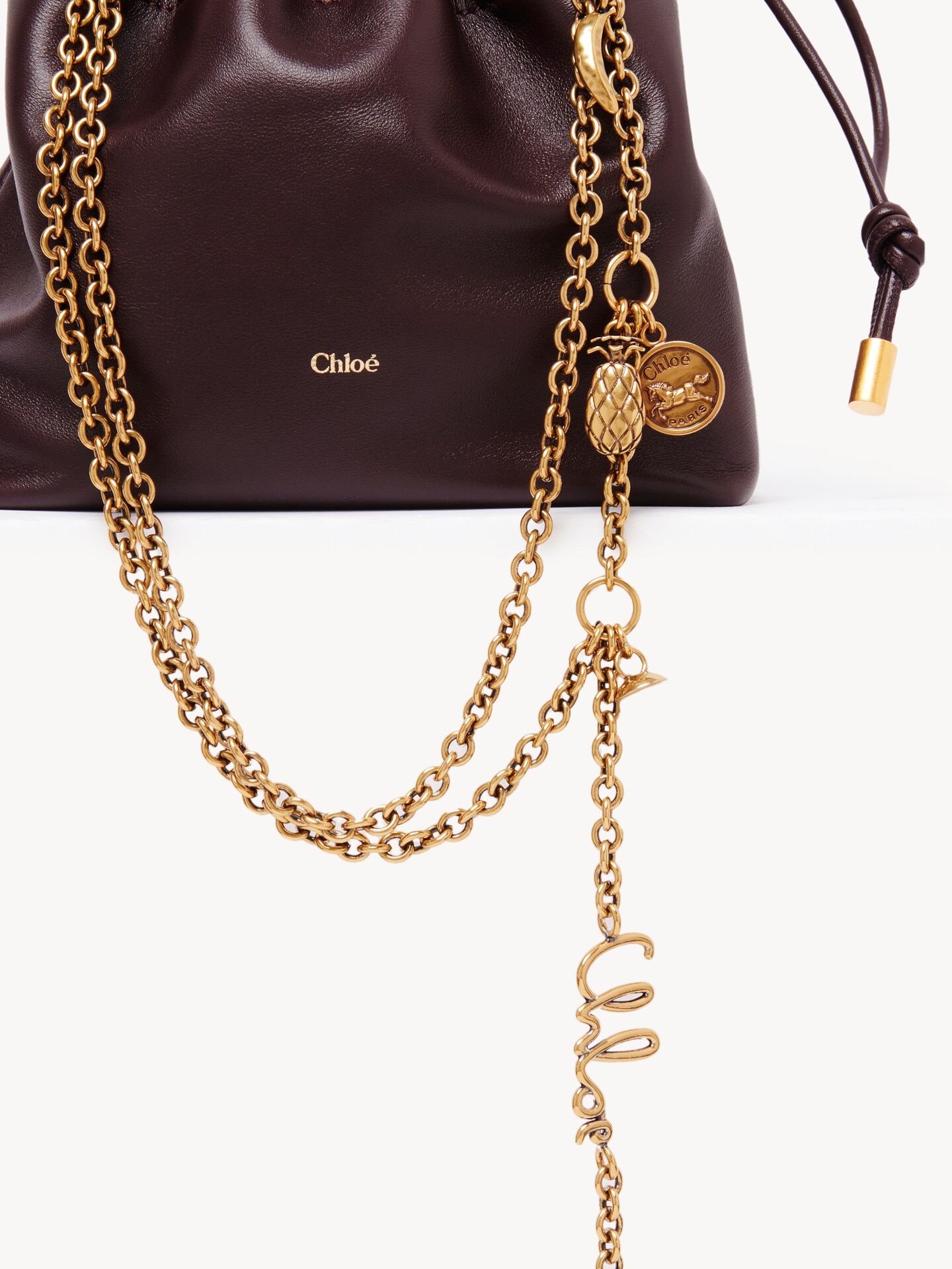 Mini Chloé Icons shoulder bag with chain in soft leather - 6