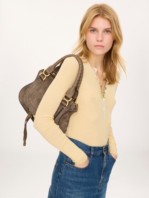 Small Marcie bag in suede leather