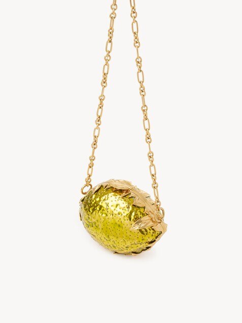 Chlo&eacute; Tropicus lemon minaudi&egrave;re in brass
