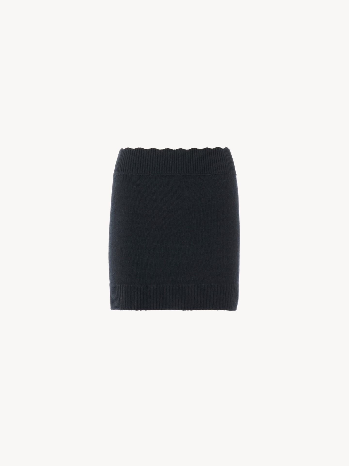 Fitted mini skirt in a wool & cashmere knit - 2