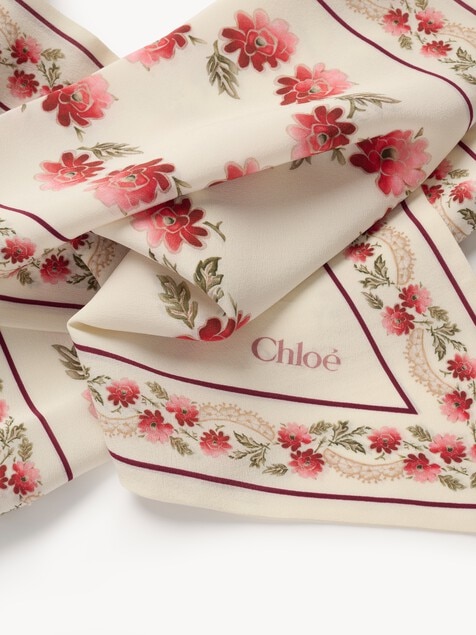 The Chlo&eacute; Folk bandeau scarf in silk cr&ecirc;pe