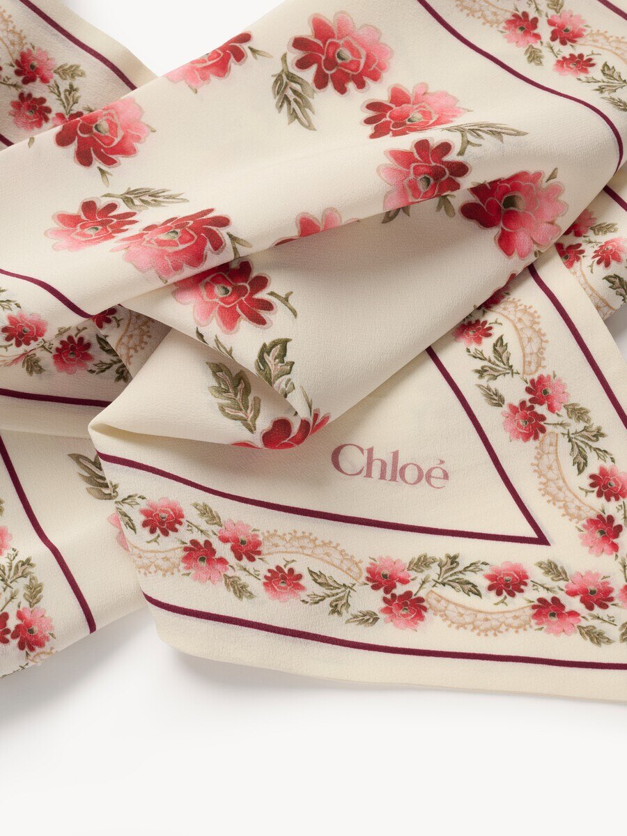 The Chlo&eacute; Folk bandeau scarf in silk cr&ecirc;pe - 4