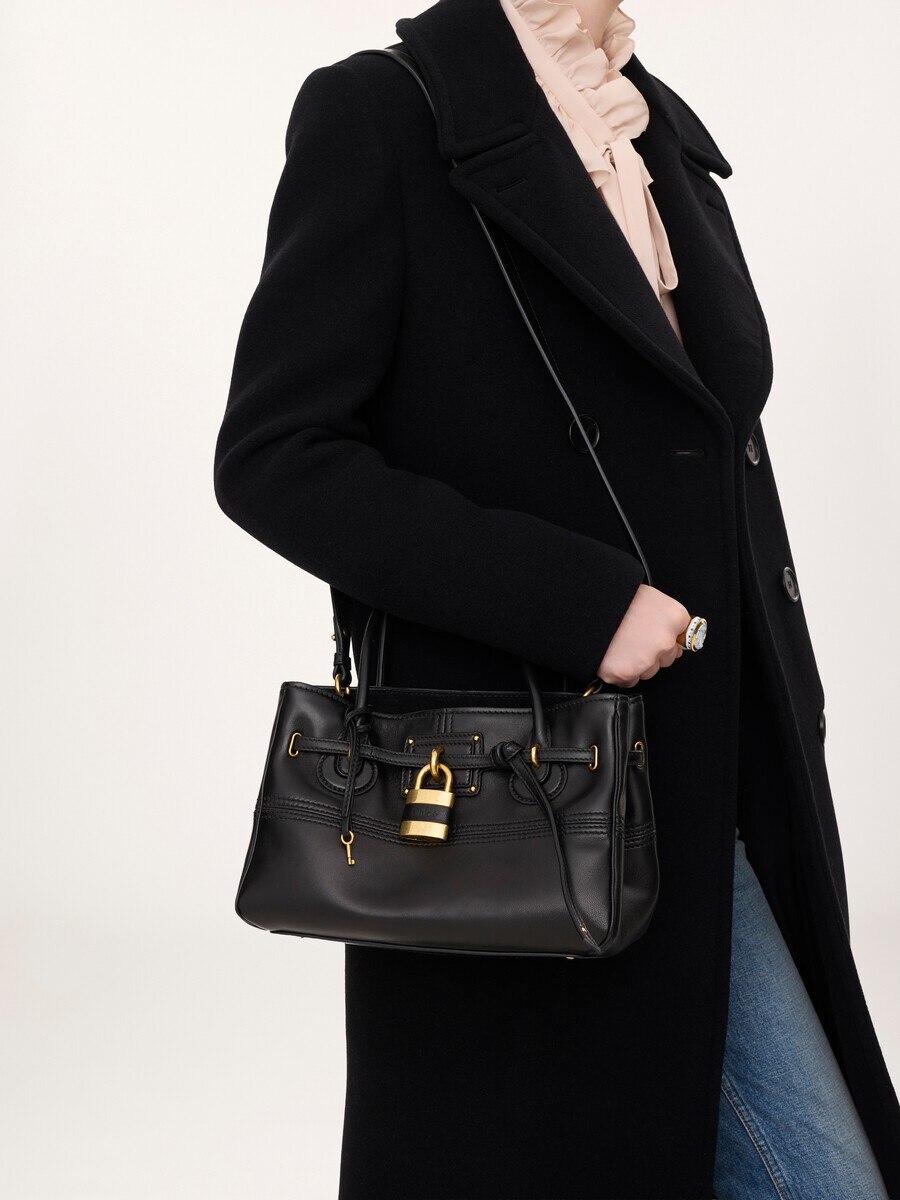 Small Paddington Sling top handle bag in soft leather - 3