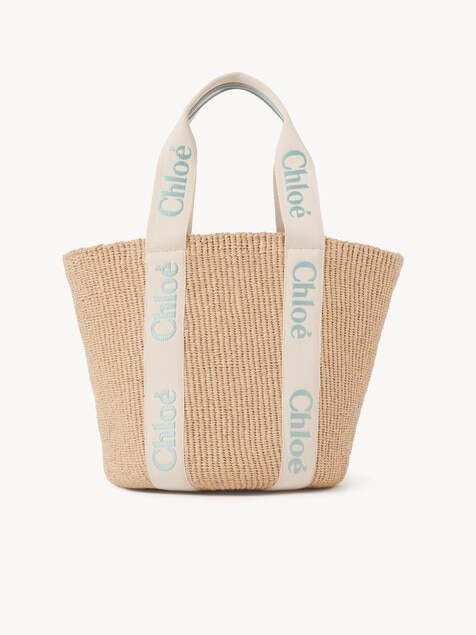 Bolso cesta grande Woody de fibras naturales