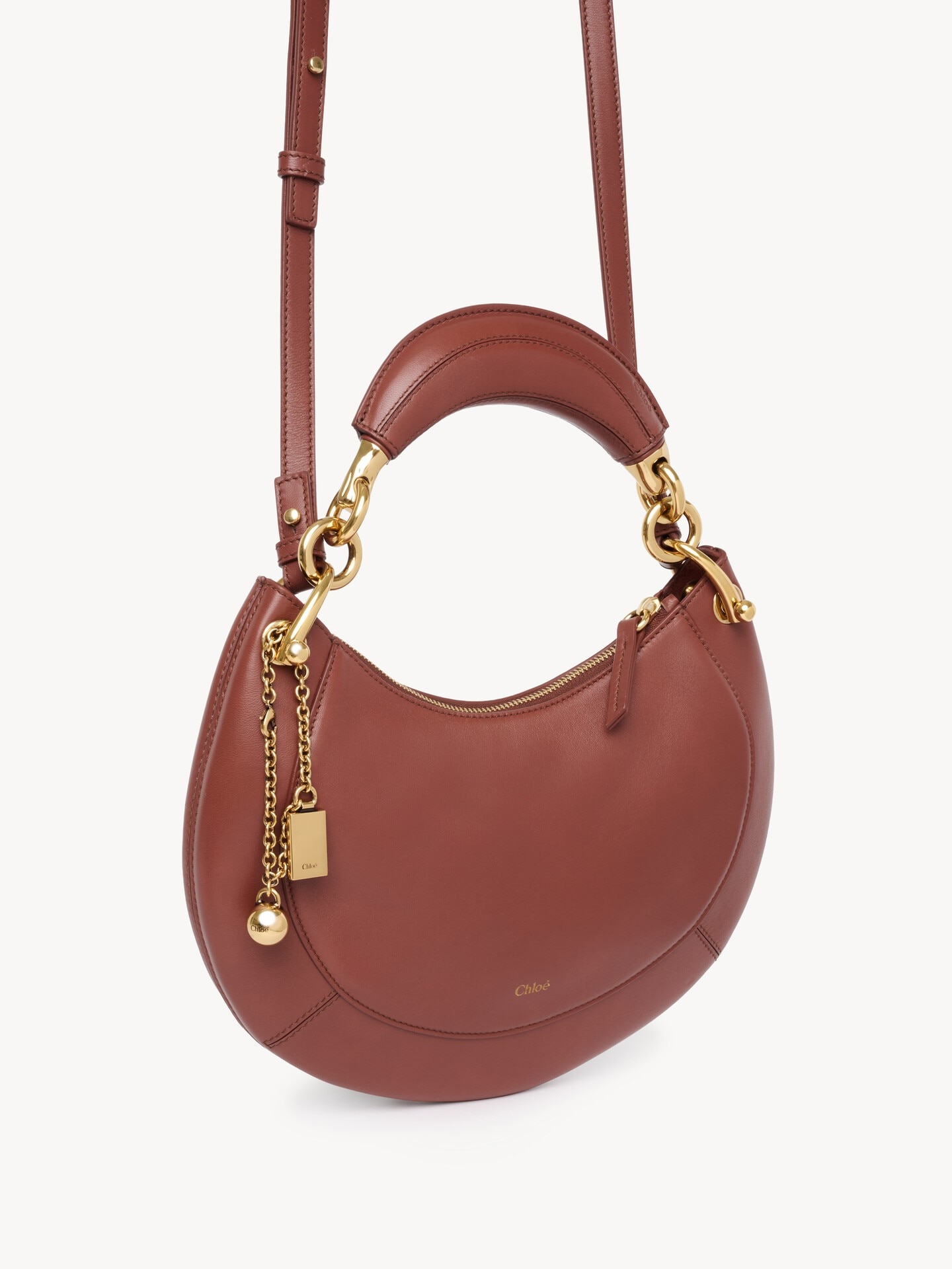 Small Chlo&eacute; Banana zipped hobo bag in soft leather - 4