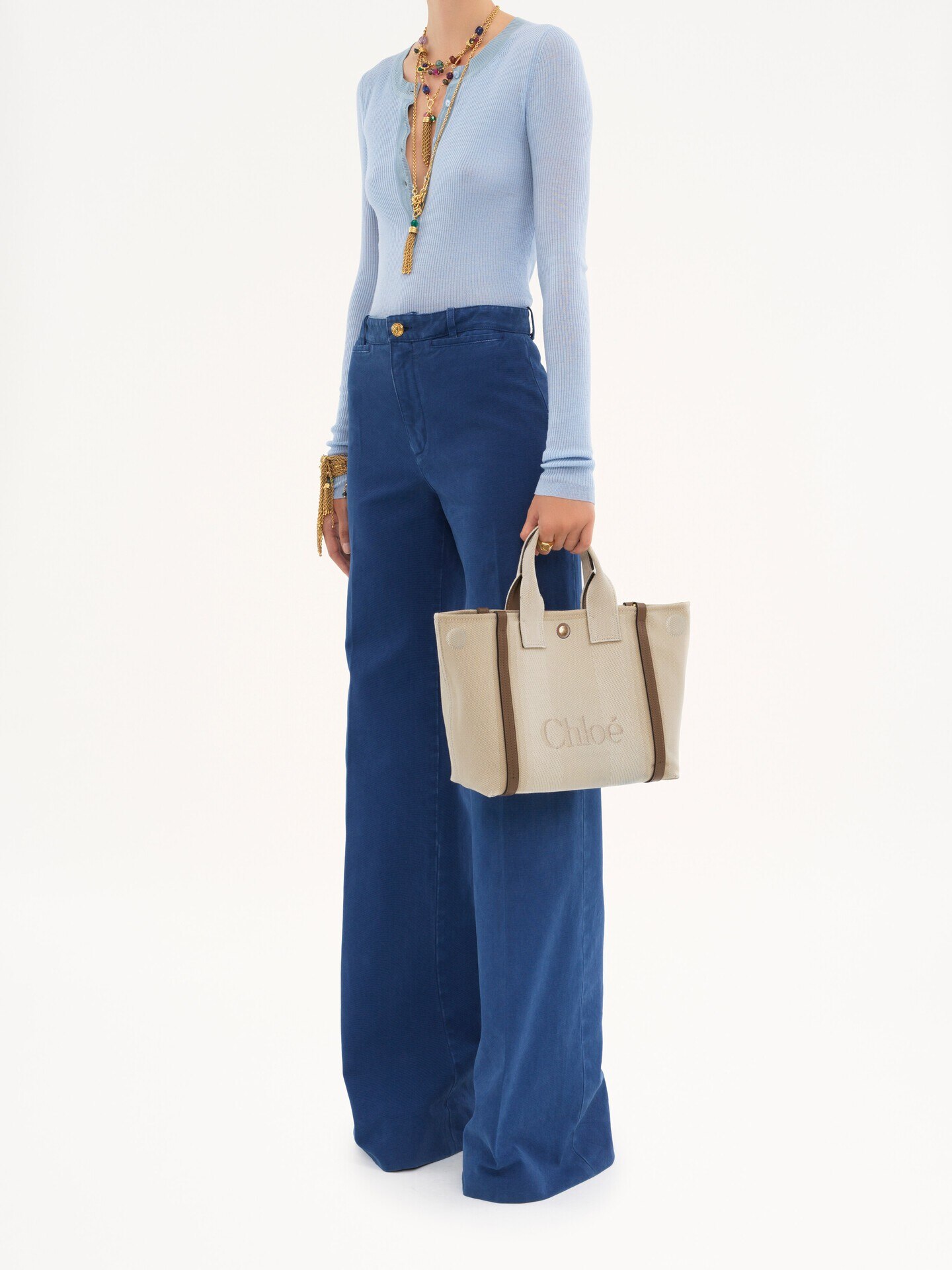 Small Chlo&eacute; Carry tote bag in canvas - 8